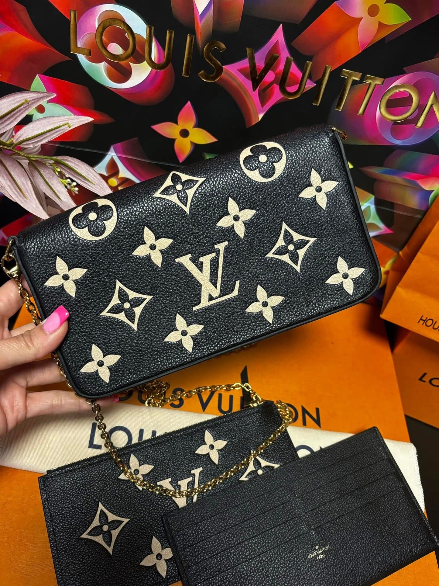 Felicie Pochette Empriente Bicolor