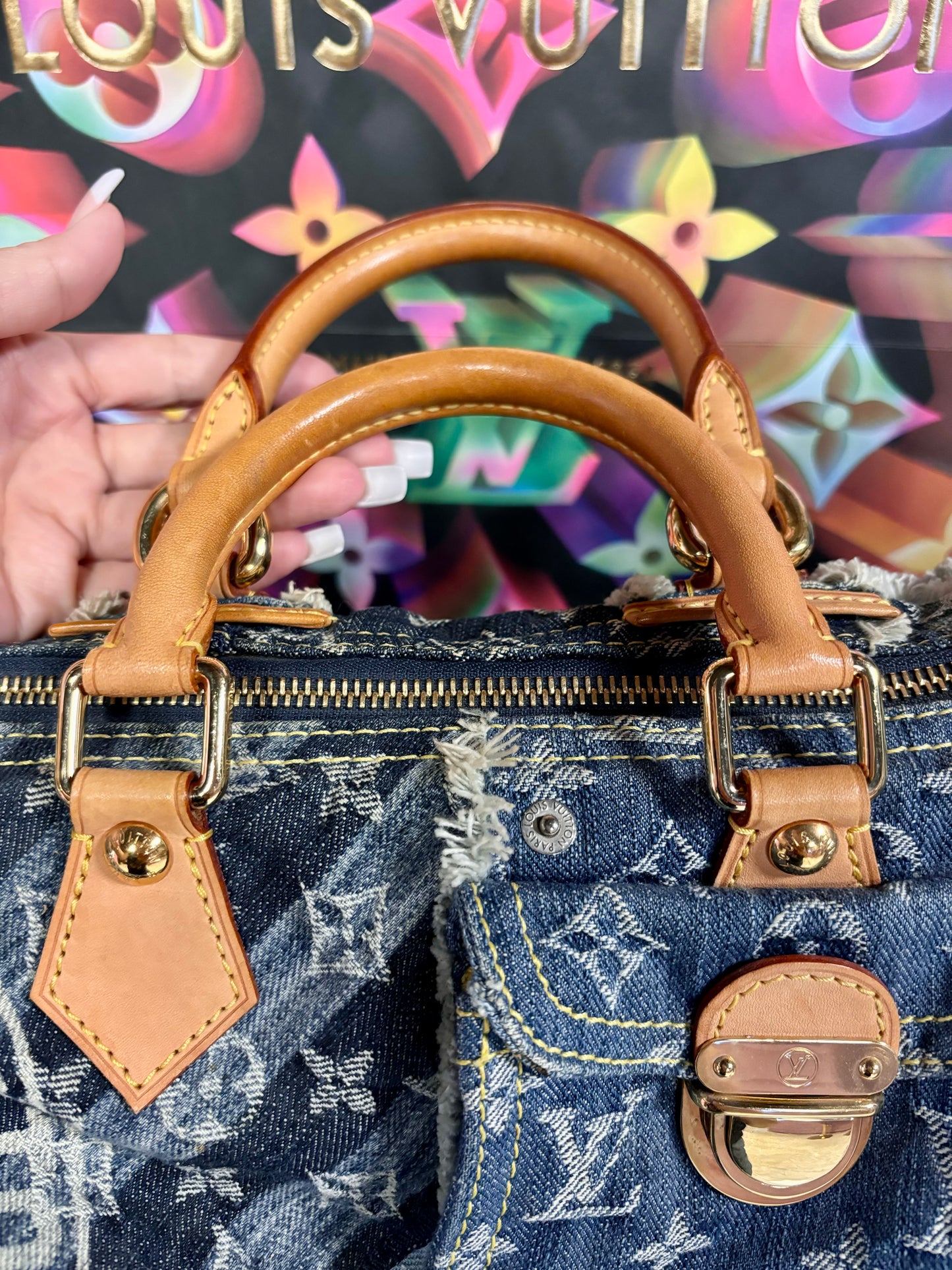 Denim Patchwork Speedy 30