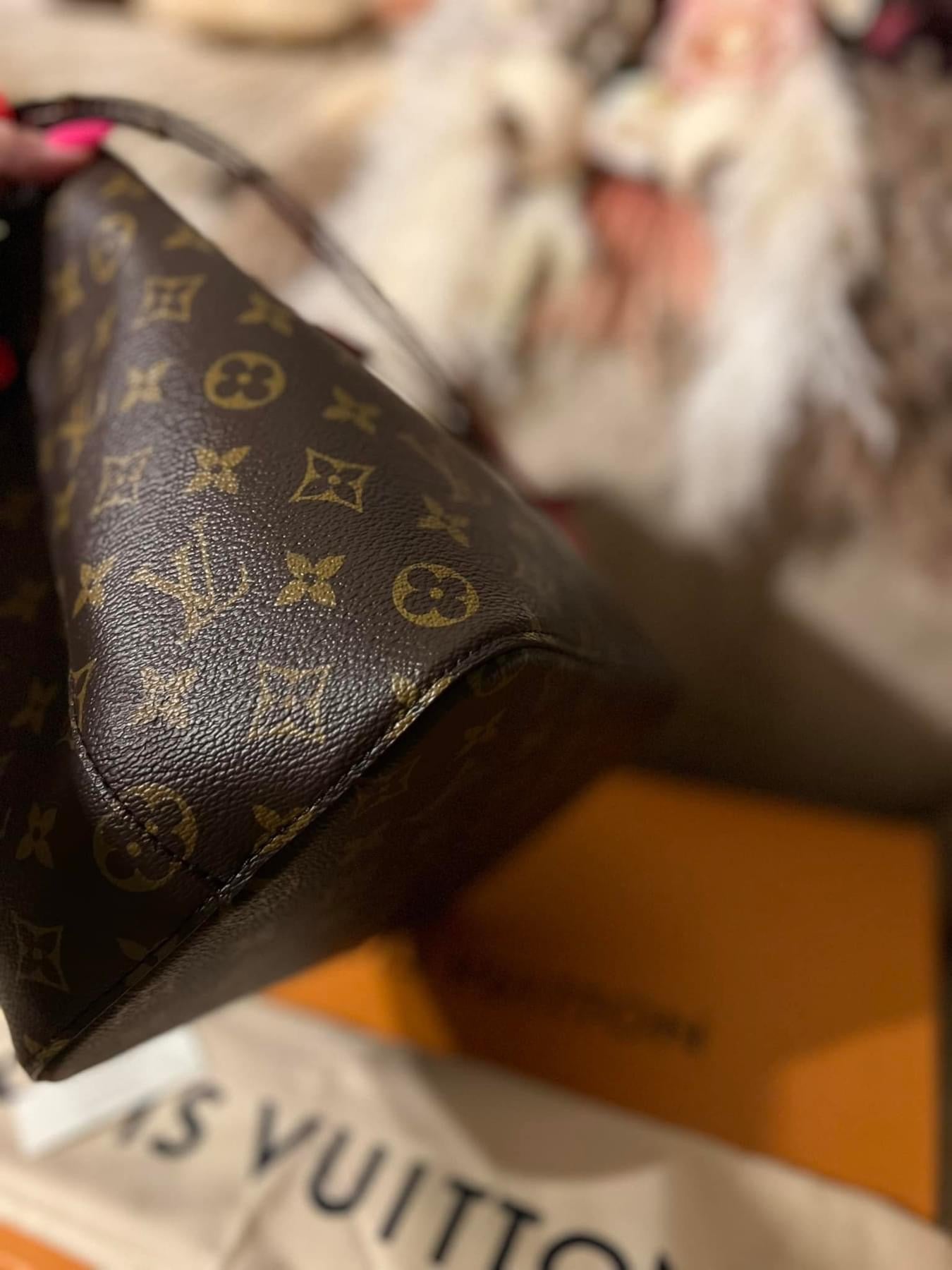 Red Louis Vuitton Bucket Bag